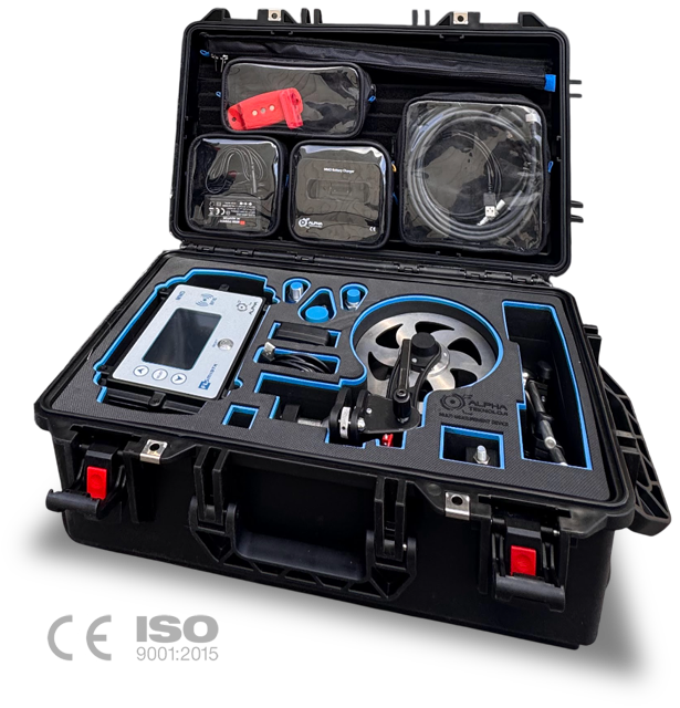 Portable alignment kit for industrial rotary drums